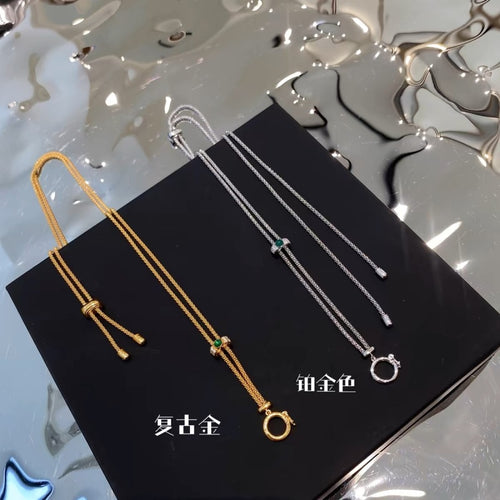 Italian imported vintage versatile chain sweater chain necklace with light luxury design and antique coin pendant; adjustable length.