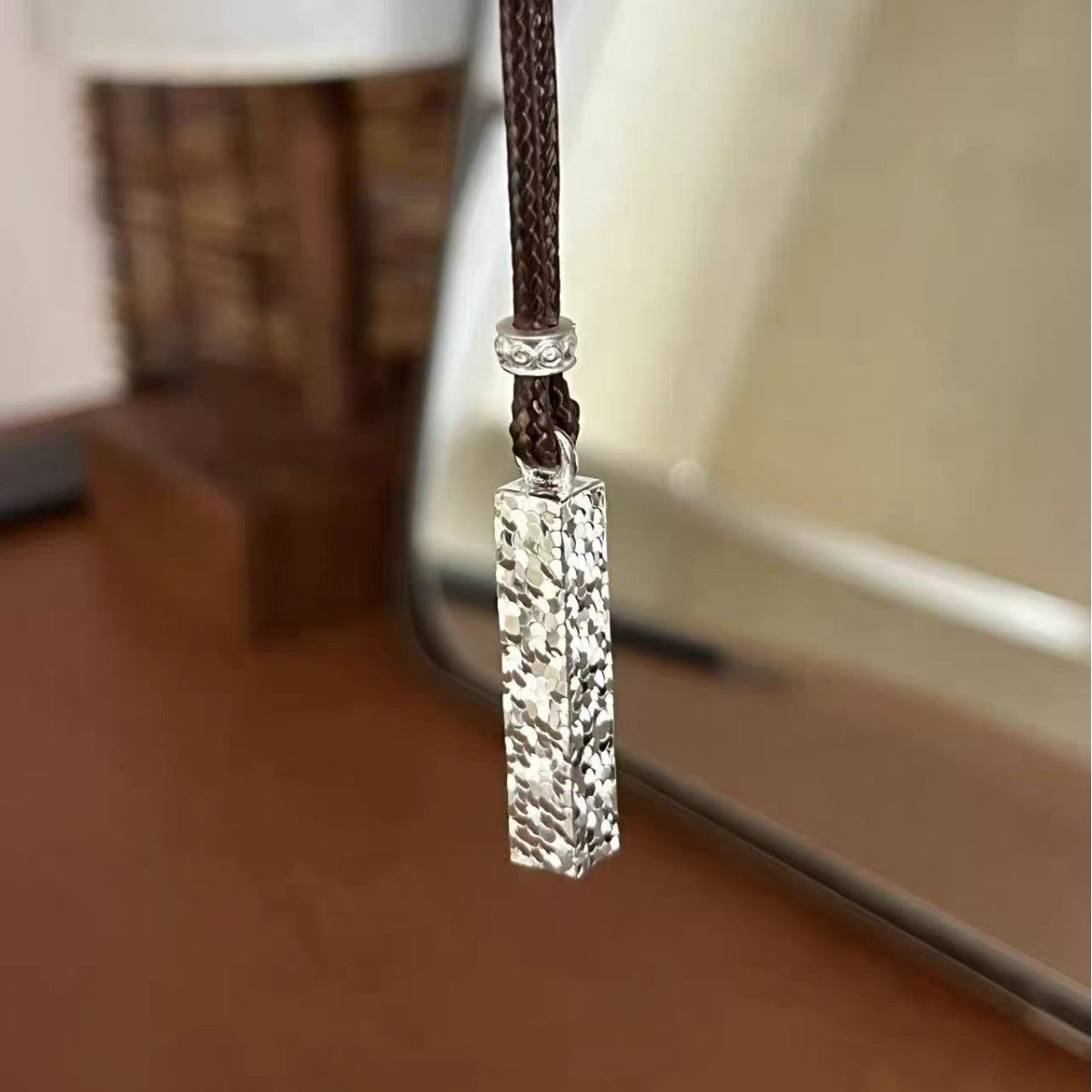 Shattered Ice Crystal Silver Necklace for Women, 999 Sterling Silver, Sweater Chain, Autumn/Winter, Light Luxury, Elegant, High-End, Niche Style